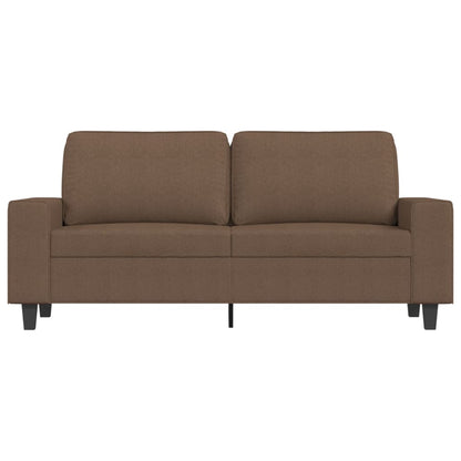 Divano a 2 Posti Marrone 140 cm in Tessuto - homemem39