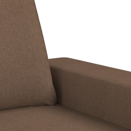 Divano a 2 Posti Marrone 140 cm in Tessuto - homemem39