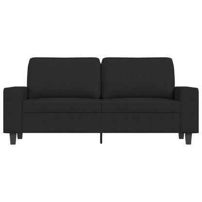 Divano a 2 Posti Nero 120 cm in Tessuto - homemem39