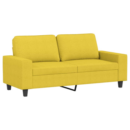 Divano a 2 Posti Giallo Chiaro 140 cm in Tessuto | homemem39