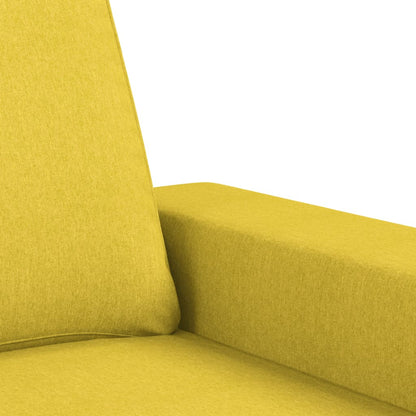 Divano a 2 Posti Giallo Chiaro 140 cm in Tessuto | homemem39