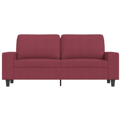 Divano a 2 Posti Rosso Vino 140 cm