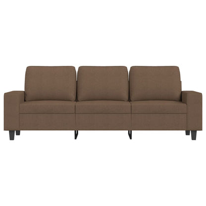 Divano a 3 Posti Marrone 180 cm in Tessuto - homemem39