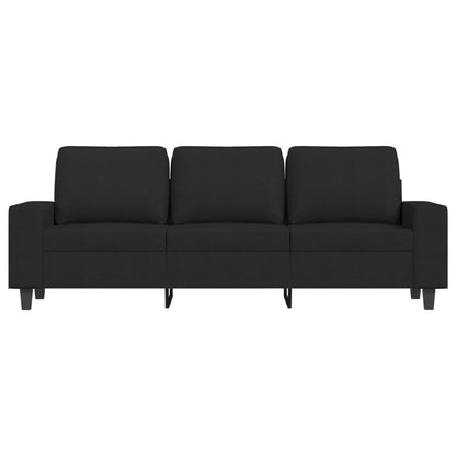 Divano a 3 Posti Nero 180 cm in Tessuto - homemem39