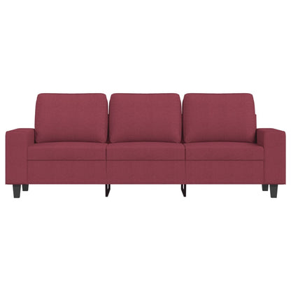 Divano a 3 Posti Rosso Vino 180 cm in Tessuto - homemem39