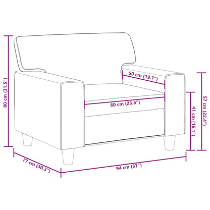 Poltrona Nera 60 cm in Similpelle