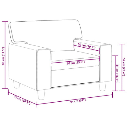 Poltrona Grigia 60 cm in Similpelle