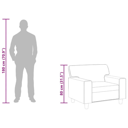 Poltrona Grigia 60 cm in Similpelle