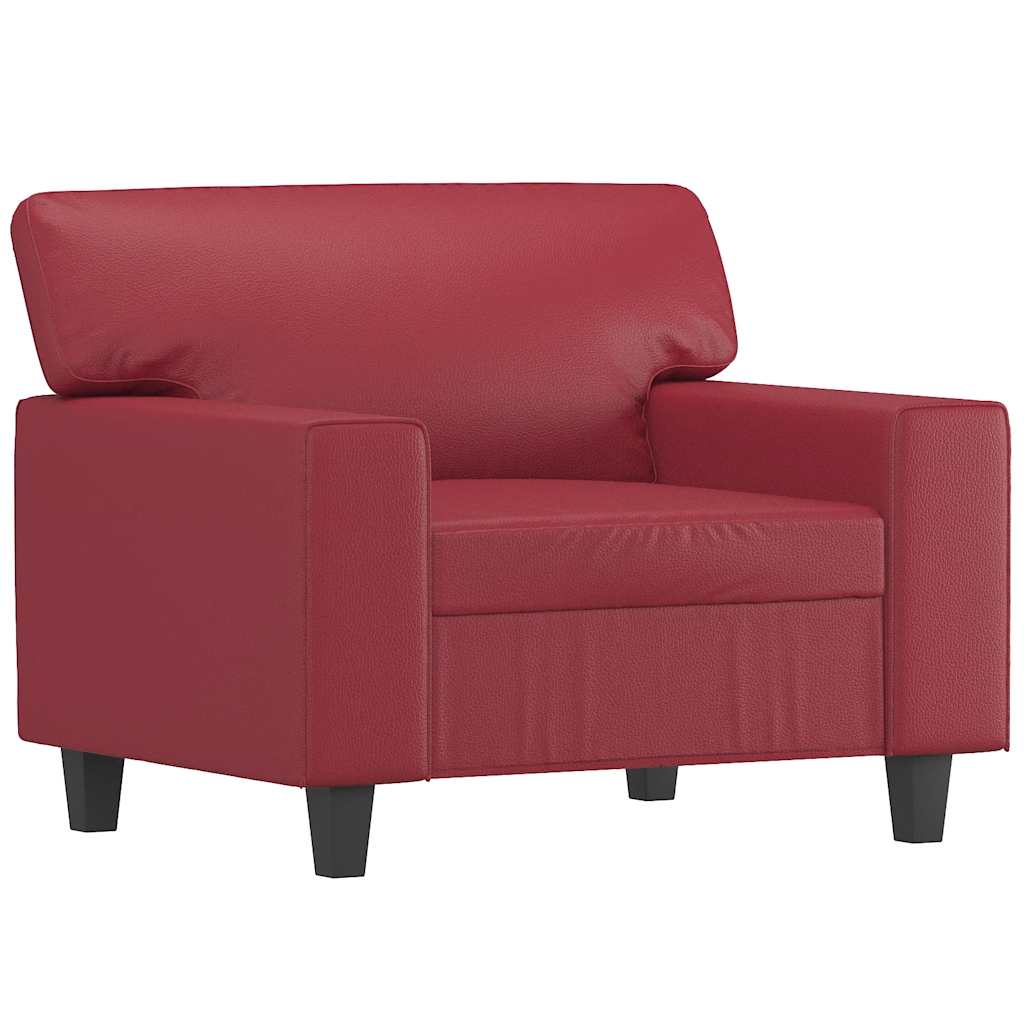 Poltrona Rosso Vino 60 cm in Similpelle | homemem39