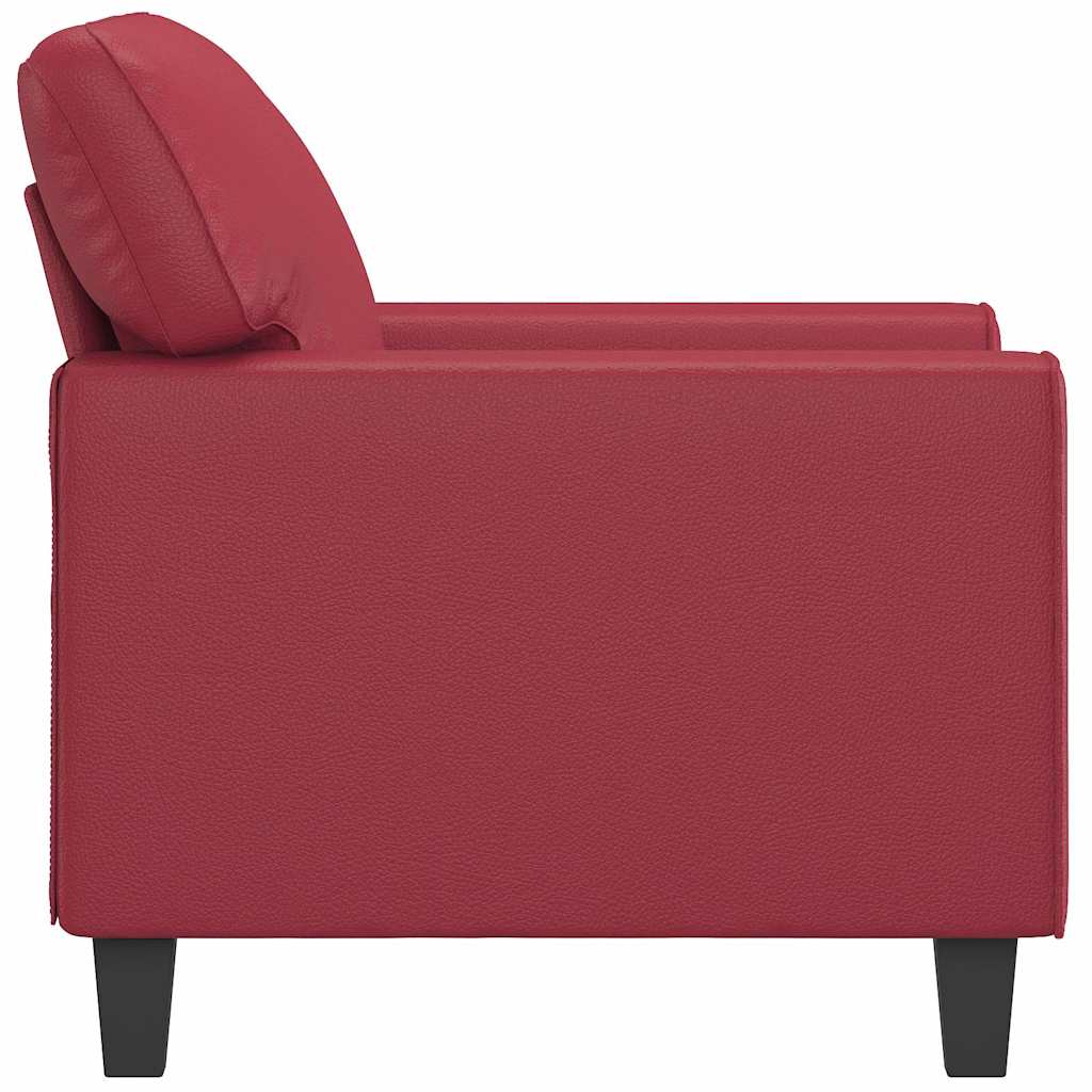 Poltrona Rosso Vino 60 cm in Similpelle | homemem39