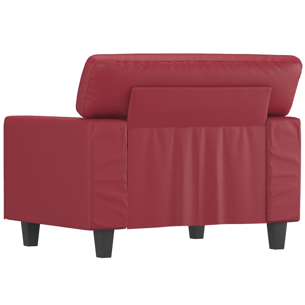Poltrona Rosso Vino 60 cm in Similpelle - homemem39