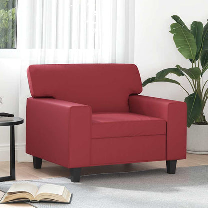 Poltrona Rosso Vino 60 cm in Similpelle | homemem39