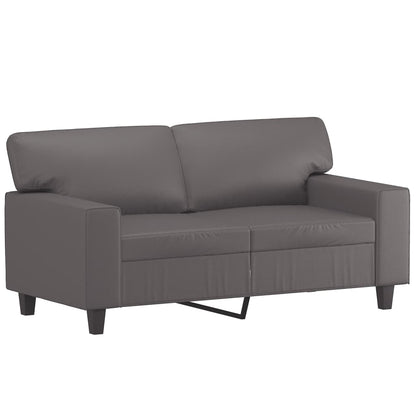 Gray 2-Seater Sofa 120 cm in imitation leather