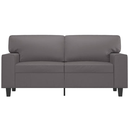 Gray 2-Seater Sofa 120 cm in imitation leather
