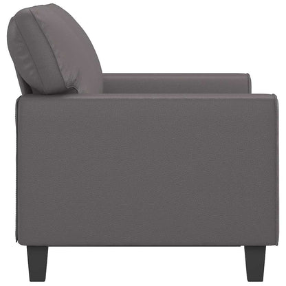 Gray 2-Seater Sofa 120 cm in imitation leather