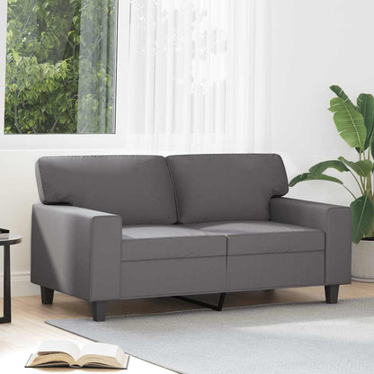 Gray 2-Seater Sofa 120 cm in imitation leather