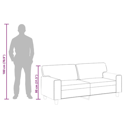 Cream 2-Seater Sofa 140 cm in imitation leather