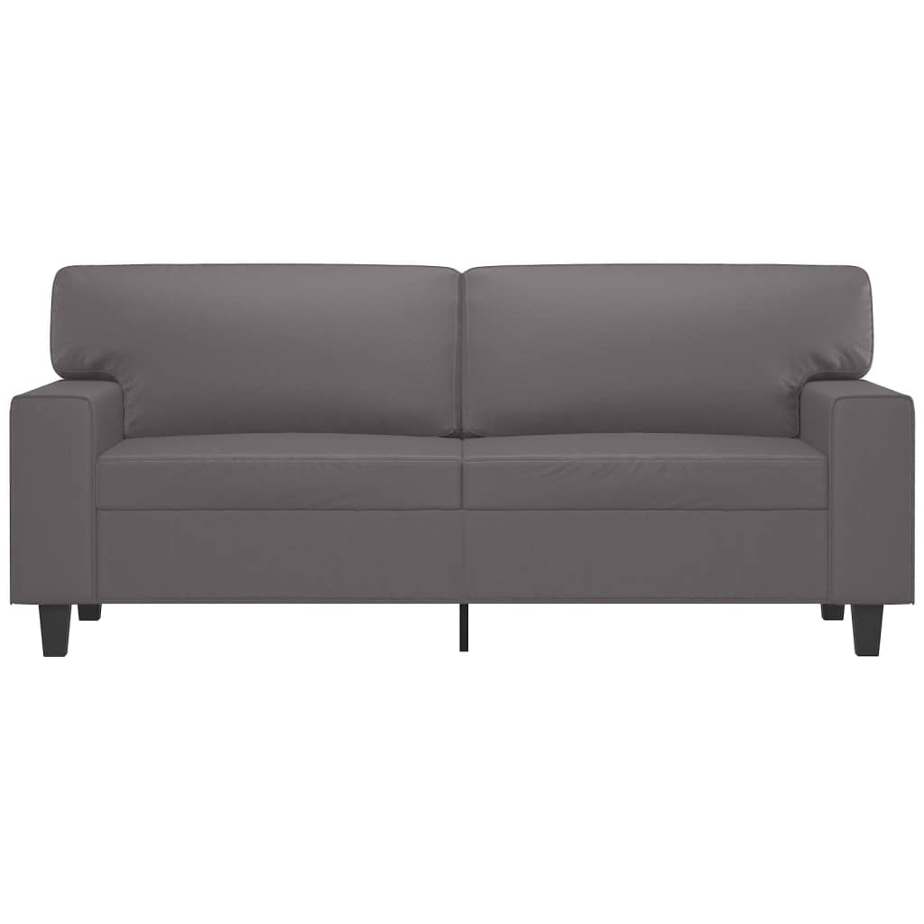 Divano a 2 Posti Grigio 140 cm in Similpelle - homemem39