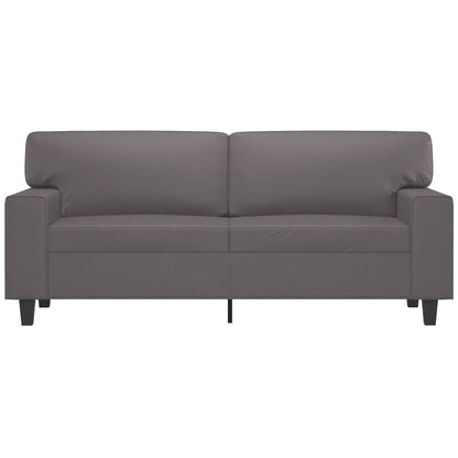 Divano a 2 Posti Grigio 140 cm in Similpelle - homemem39