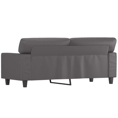 Divano a 2 Posti Grigio 140 cm in Similpelle - homemem39