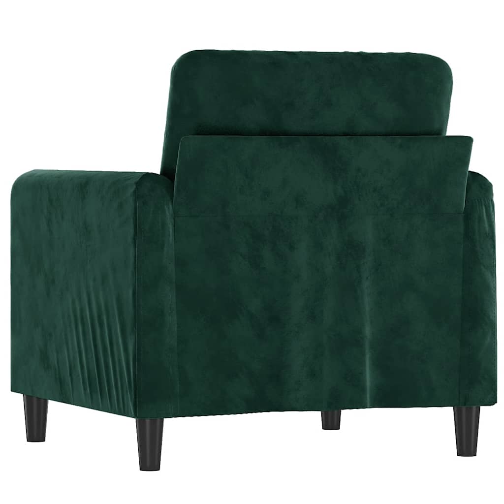 Poltrona Verde Scuro 60 cm Velluto | homemem39