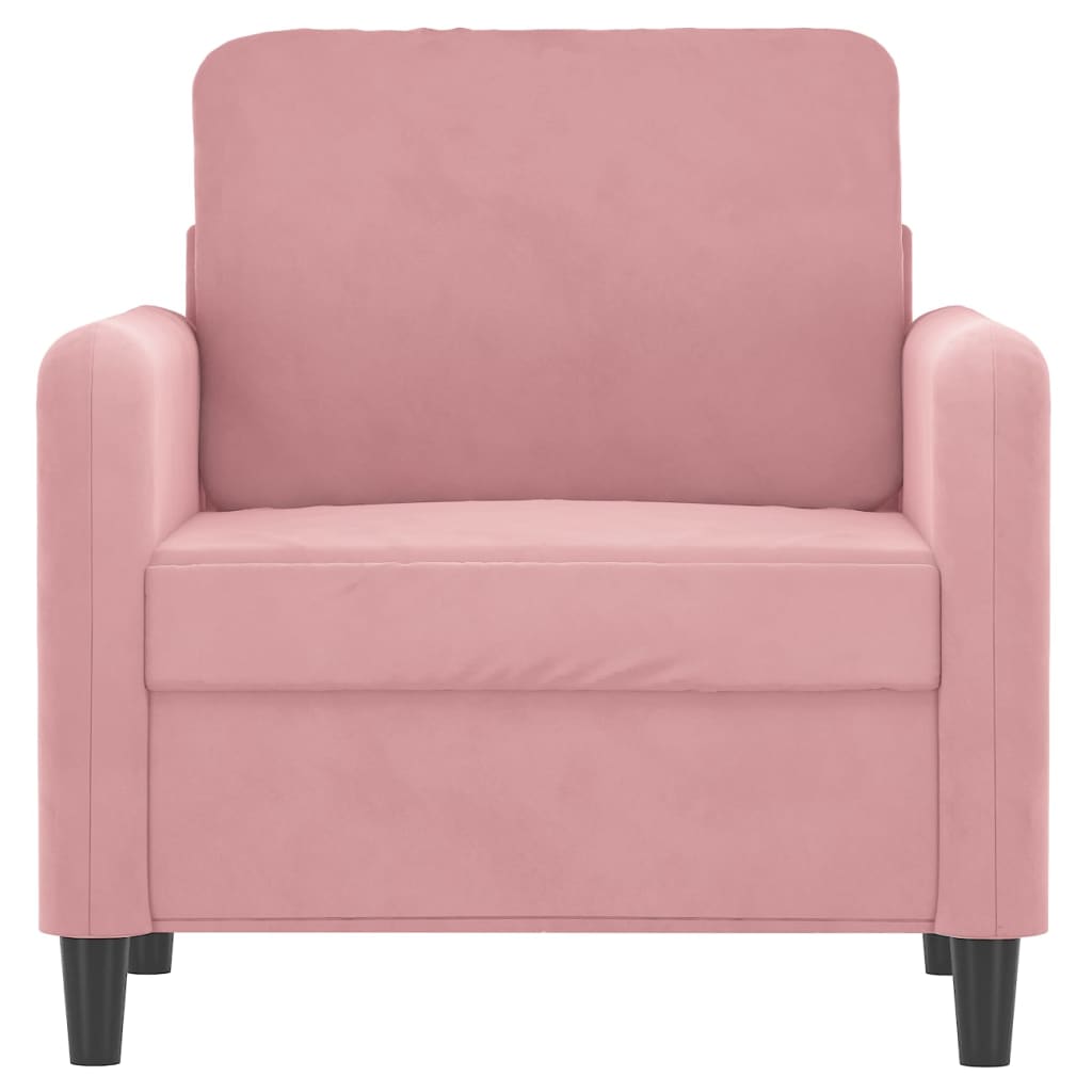 Poltrona Rosa 60 cm Velluto | homemem39