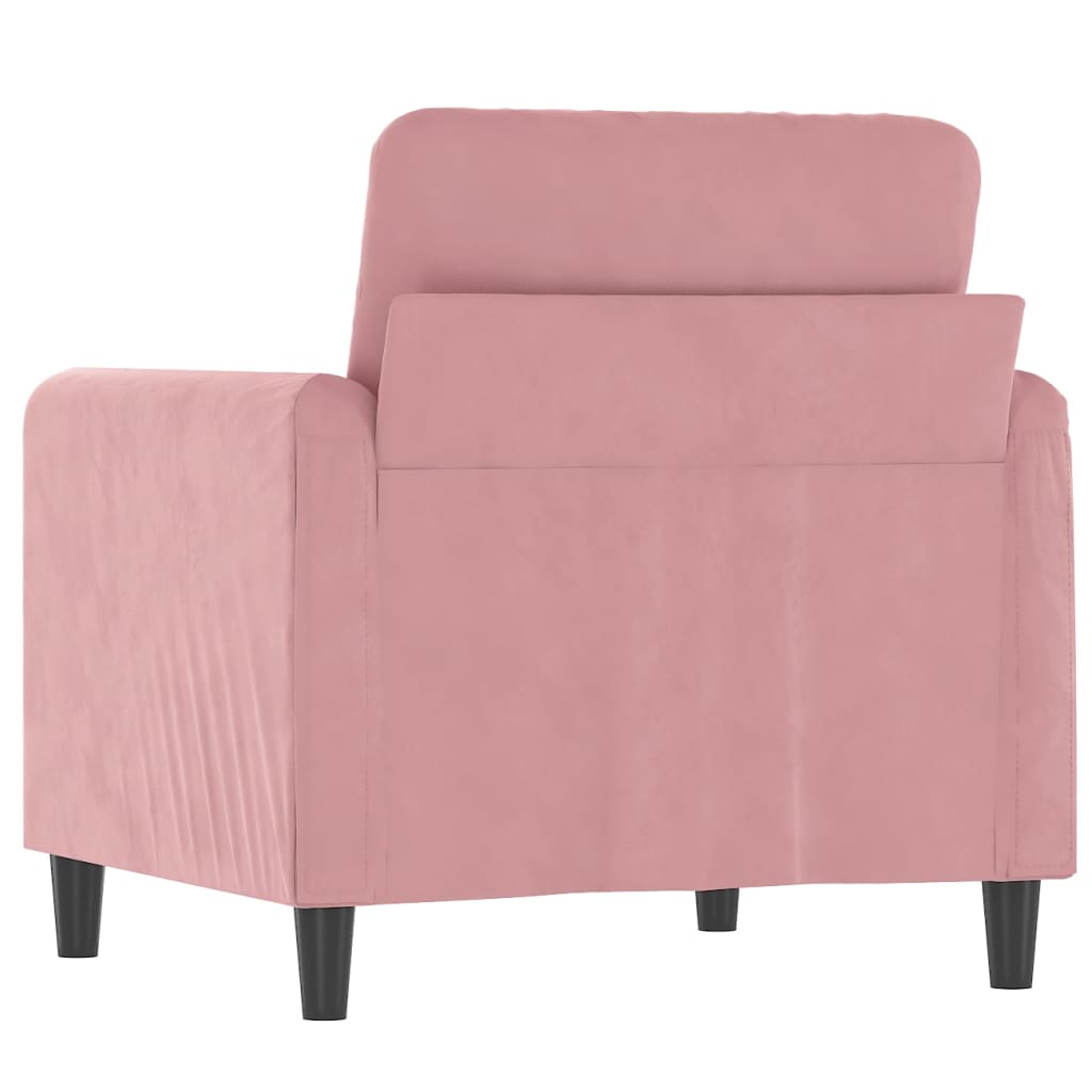 Poltrona Rosa 60 cm Velluto | homemem39
