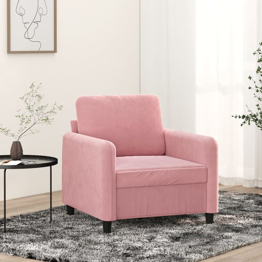 Poltrona Rosa 60 cm Velluto | homemem39