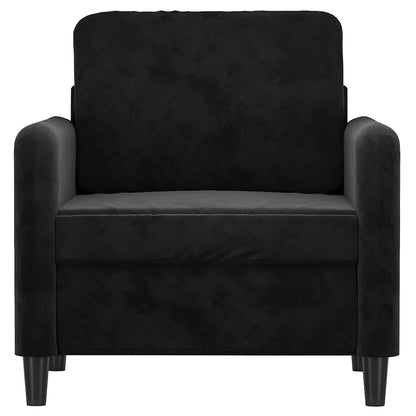 Poltrona Nero 60 cm Velluto | homemem39