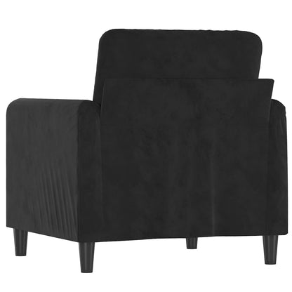 Poltrona Nero 60 cm Velluto - homemem39