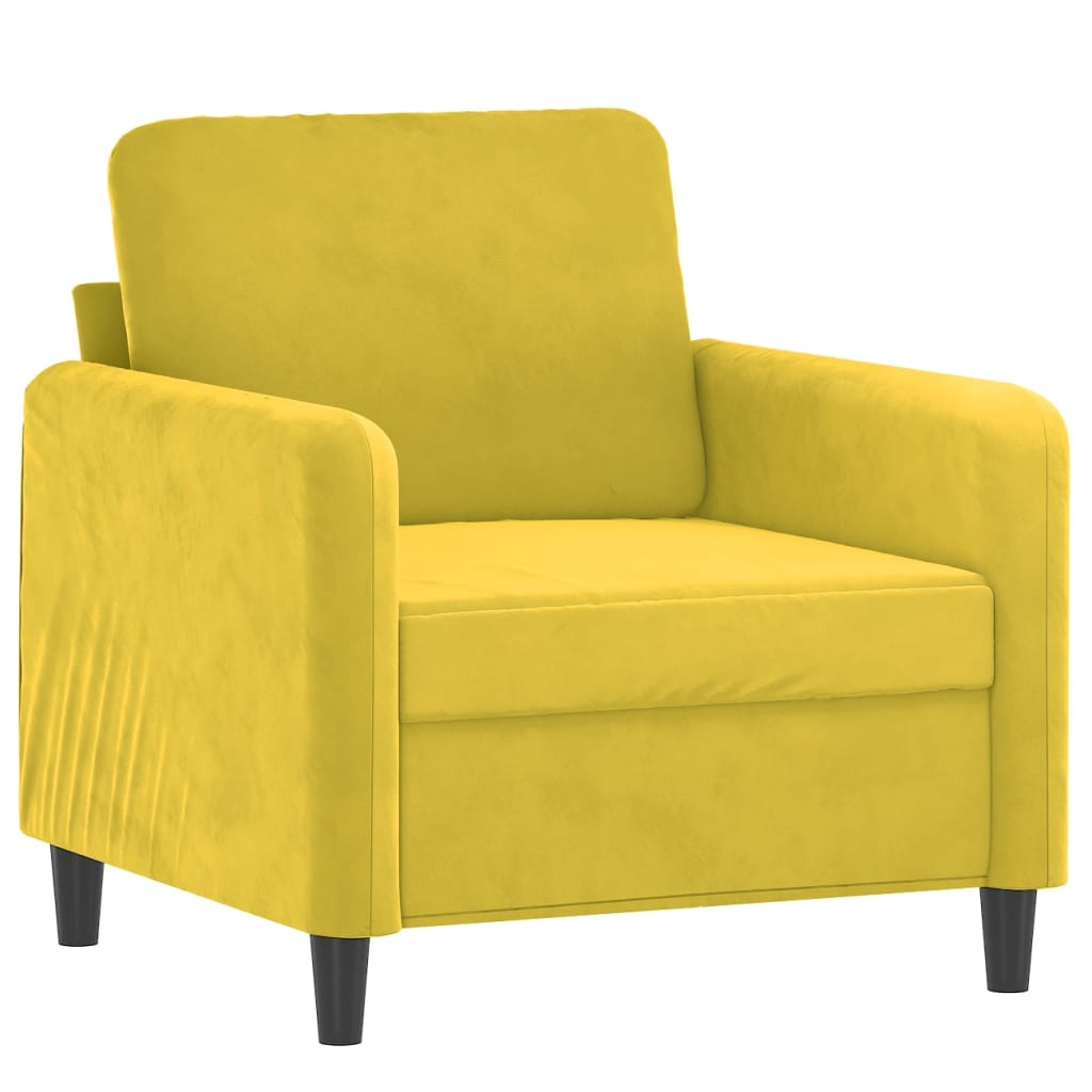 Poltrona Giallo 60 cm Velluto - homemem39