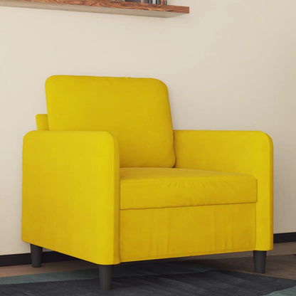 Poltrona Giallo 60 cm Velluto - homemem39