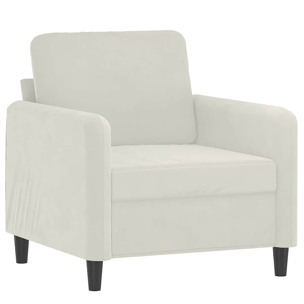 Poltrona Crema 60 cm Velluto | homemem39