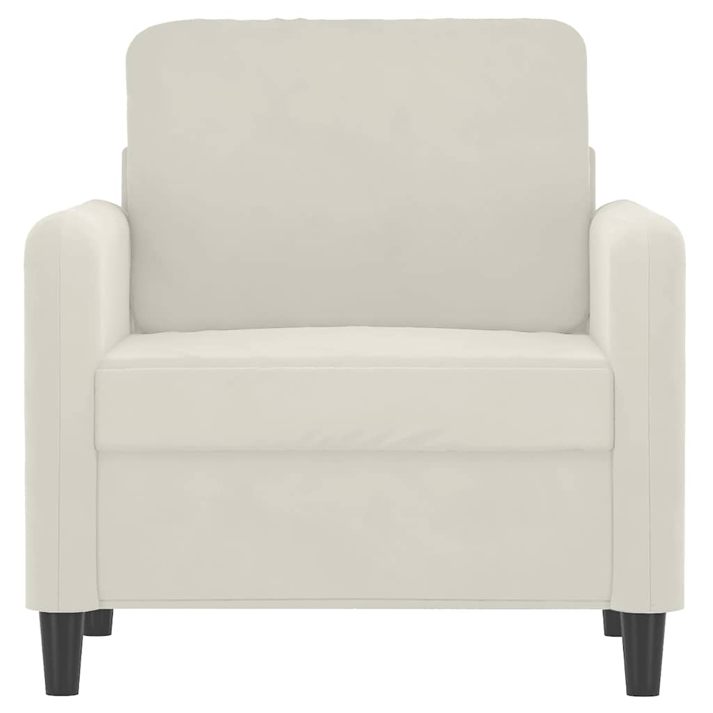 Poltrona Crema 60 cm Velluto | homemem39
