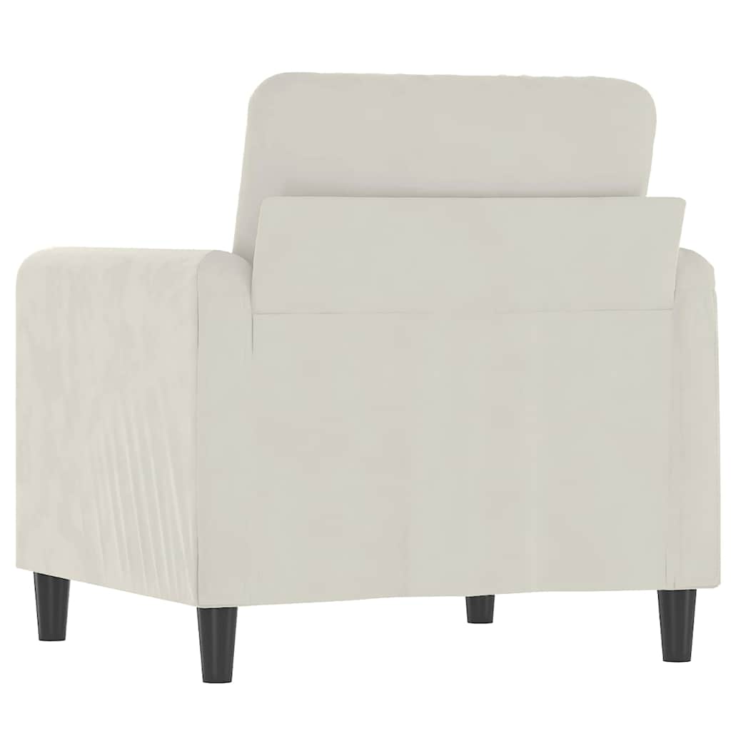 Poltrona Crema 60 cm Velluto | homemem39