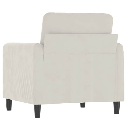 Poltrona Crema 60 cm Velluto | homemem39