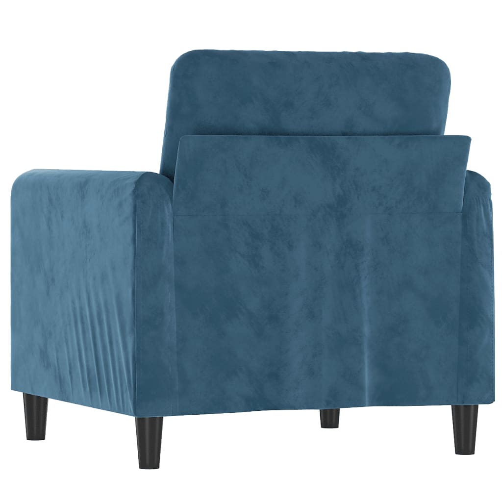 Poltrona Blu 60 cm Velluto - homemem39