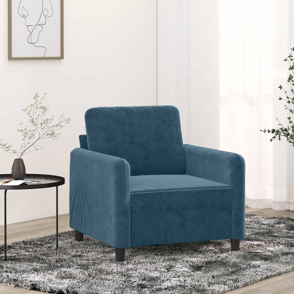 Poltrona Blu 60 cm Velluto | homemem39