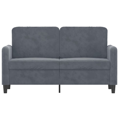 Divano a 2 Posti grigio scuro 120 cm in Velluto