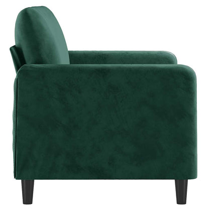Divano a 2 Posti Verde Scuro 120 cm in Velluto