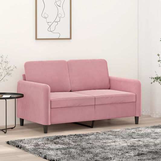 Divano a 2 Posti Rosa 120 cm in Velluto - homemem39