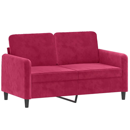 Divano a 2 Posti Rosso Vino 120 cm in Velluto | homemem39