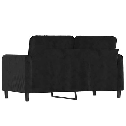 Divano a 2 Posti Nero 120 cm in Velluto | homemem39
