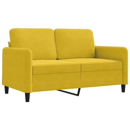 Divano a 2 Posti giallo 120 cm in Velluto | homemem39