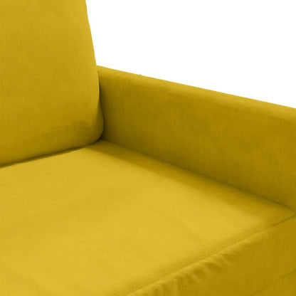 Divano a 2 Posti giallo 120 cm in Velluto | homemem39