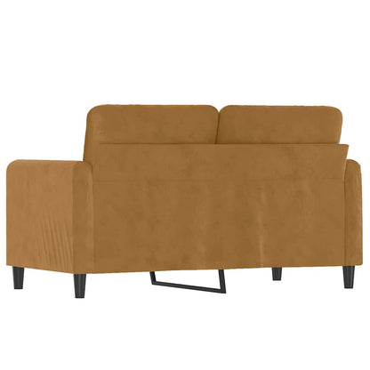 Divano a 2 Posti marrone 120 cm in Velluto | homemem39