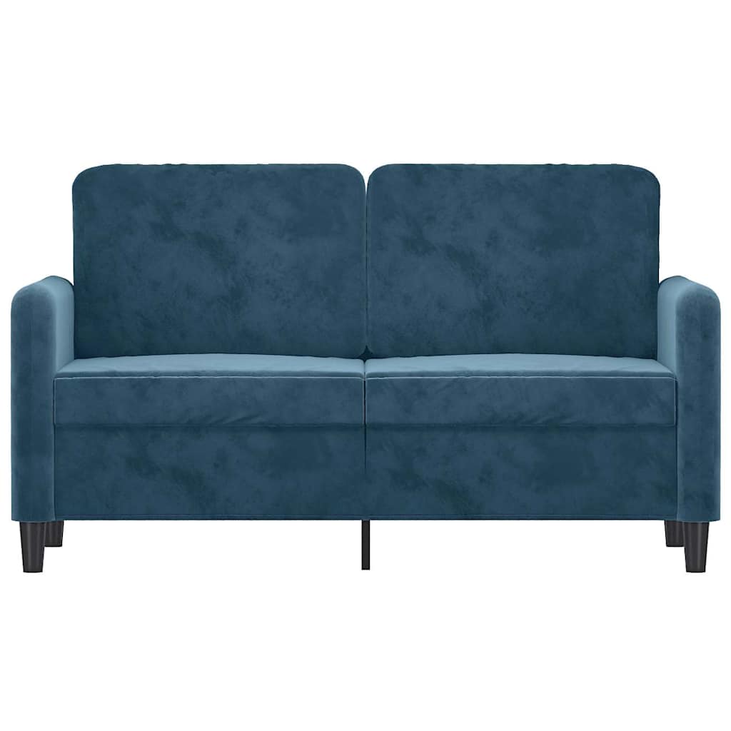 Divano a 2 Posti Blu 120 cm in Velluto | homemem39