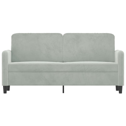 Divano a 2 Posti Grigio Chiaro 140 cm in Velluto - homemem39