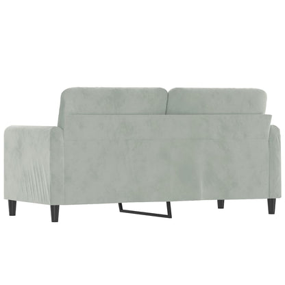 Divano a 2 Posti Grigio Chiaro 140 cm in Velluto - homemem39
