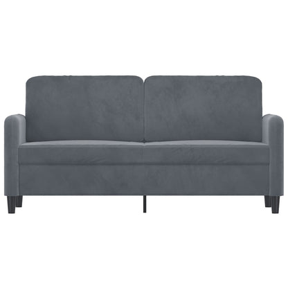 Divano a 2 Posti grigio scuro140 cm in Velluto - homemem39